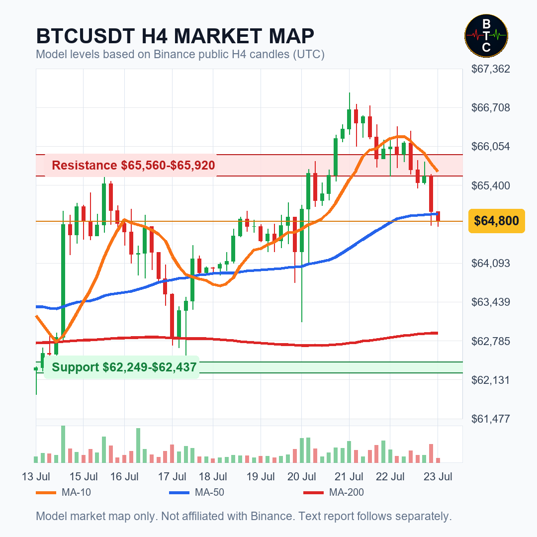 Sample BTCUSDT H4 market map